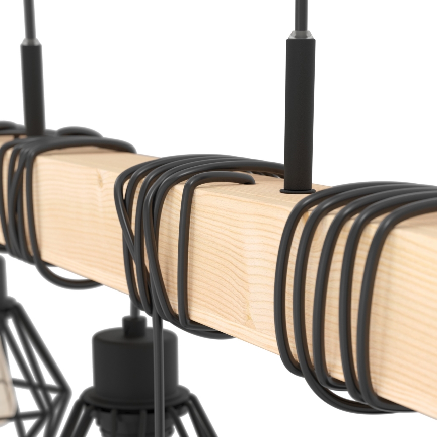 Eglo - Lampadario a sospensione con filo TOWNSHEND 6xE27/60W/230V - FSC certificato