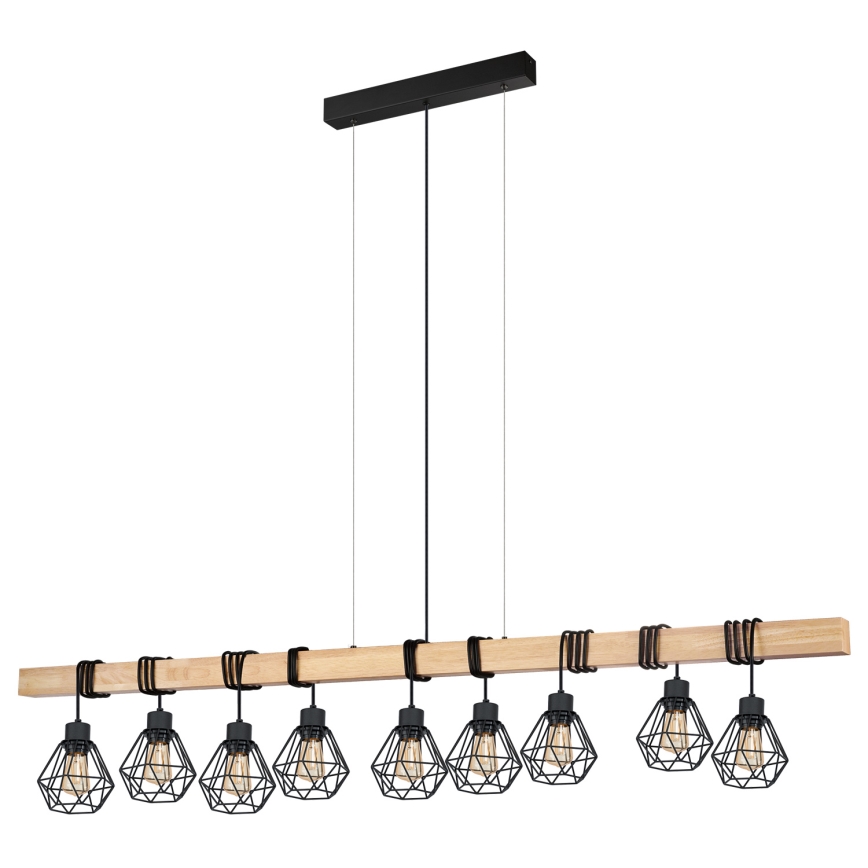 Eglo - Lampadario a sospensione con filo TOWNSHEND 9xE27/60W/230V - FSC certificato