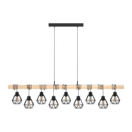 Eglo - Lampadario a sospensione con filo TOWNSHEND 9xE27/60W/230V - FSC certificato