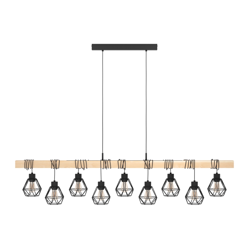 Eglo - Lampadario a sospensione con filo TOWNSHEND 9xE27/60W/230V - FSC certificato