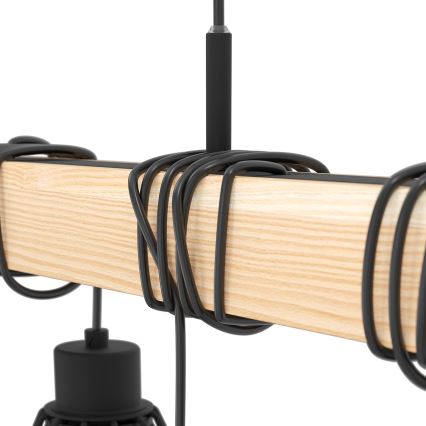 Eglo - Lampadario a sospensione con filo TOWNSHEND 9xE27/60W/230V - FSC certificato