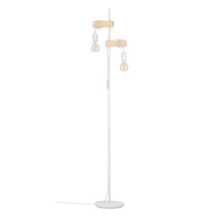 Eglo 44083 - Lampada da terra TOWNSHEND 2xE27/10W/230V bianca