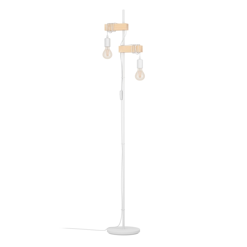Eglo 44083 - Lampada da terra TOWNSHEND 2xE27/10W/230V bianca