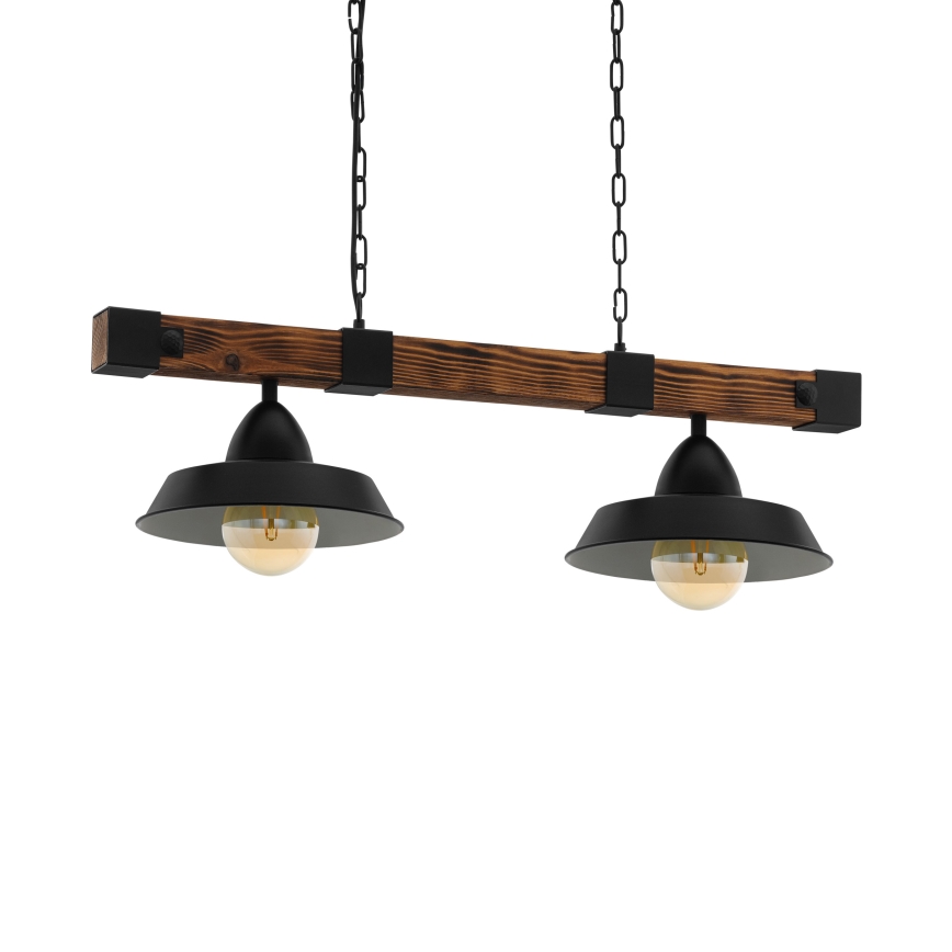 Eglo - Lampadario a sospensione con catena 2xE27/60W/230V