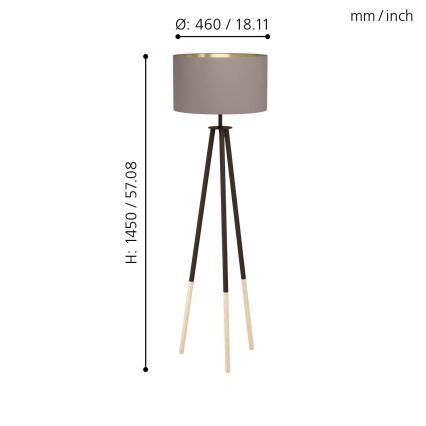 Eglo - Lampada con piedistallo 1xE27/60W/230V - FSC certificato