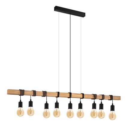 Eglo - Lampadario a sospensione con filo TOWNSHEND 9xE27/60W/230V - FSC certificato