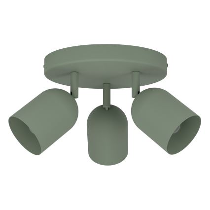 Eglo - Faretto 3xE14/40W/230V Ø 25 cm verde