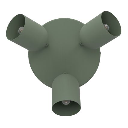 Eglo - Faretto 3xE14/40W/230V Ø 25 cm verde