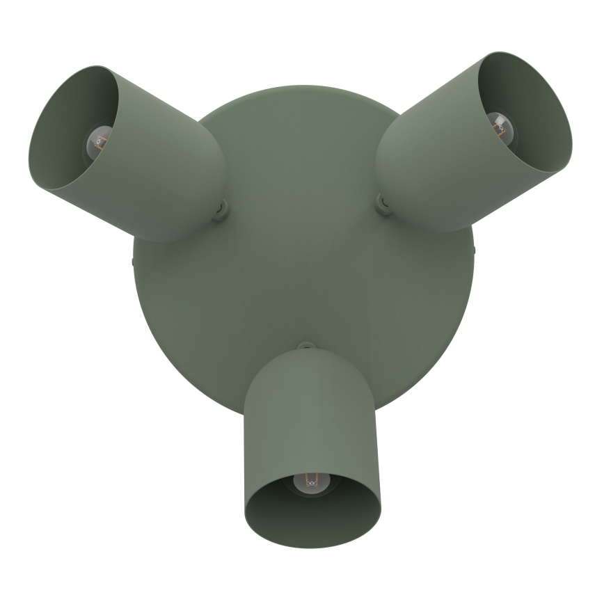 Eglo - Faretto 3xE14/40W/230V Ø 25 cm verde