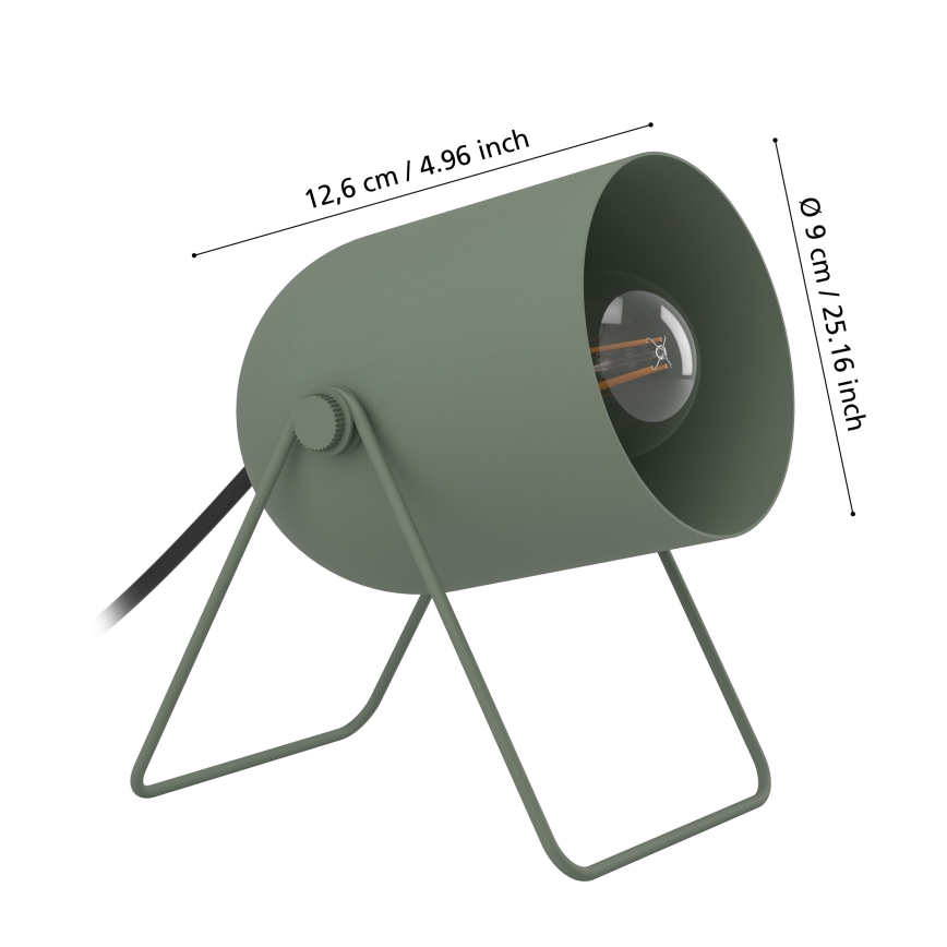 Eglo - Lampada da tavolo 1xE14/8W/230V verde