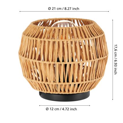 Eglo - Lampada da tavolo 1xE27/40W/230V marrone