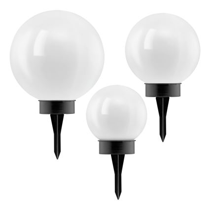 Eglo - Lampada solare LED con sensore, 3 x LED, batteria 1800 mAh, IP44, nero