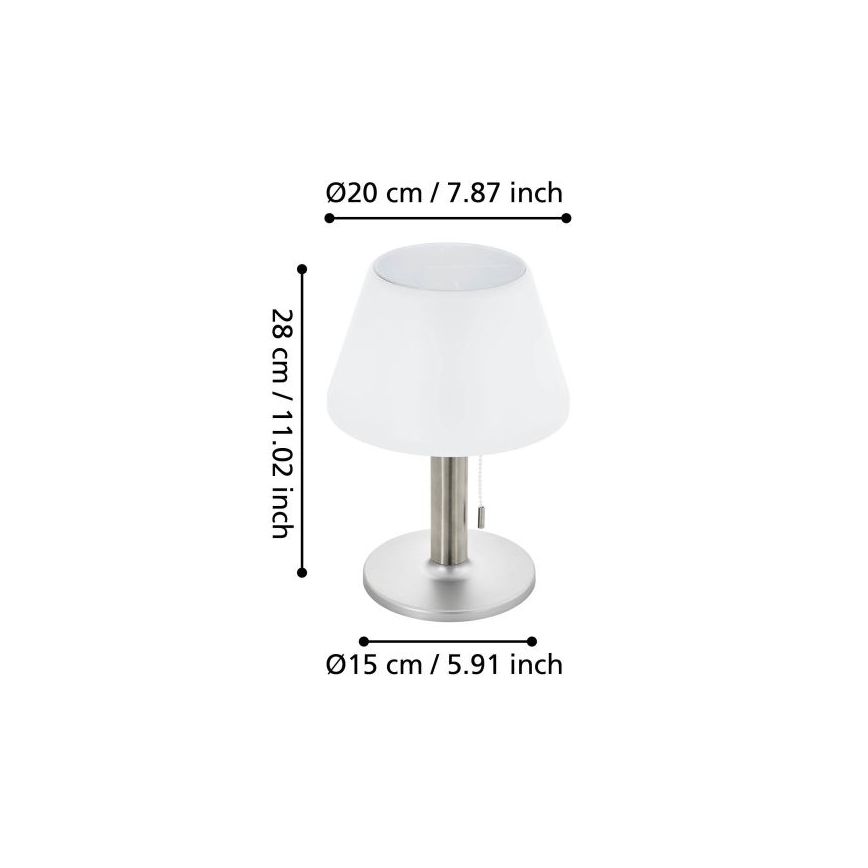 Eglo 48749 - Lampada solare LED dimmerabile LED/2W/3,7V 2000 mAh IP44