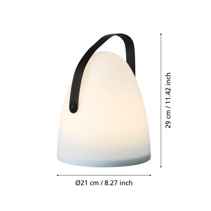Eglo 48841 - Lampada da tavolo LED da esterno COLLIRADOS LED/3xAA IP44