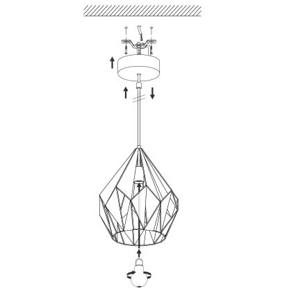 Eglo - Lampadario a sospensione con filo 1xE27/60W/230V