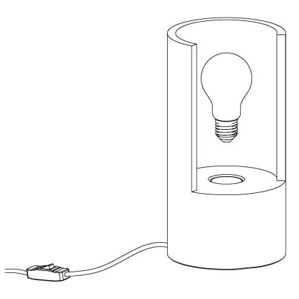 Eglo 49111 - Lampada da tavolo LYNTON 1xE27/60W/230V