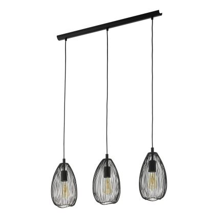 Eglo 49142 - Lampadario a sospensione con filo CLEVEDON 3xE27/60W/230V