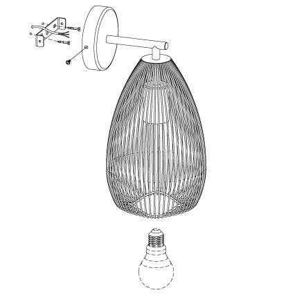 Eglo - Applique 1xE27/60W/230V