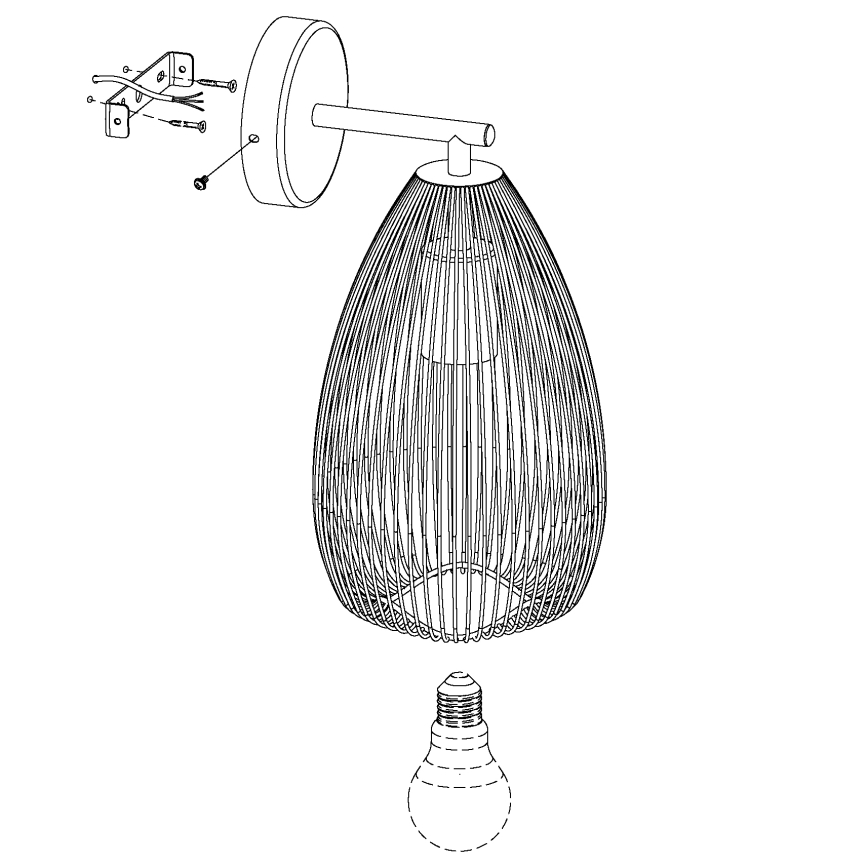 Eglo - Applique 1xE27/60W/230V
