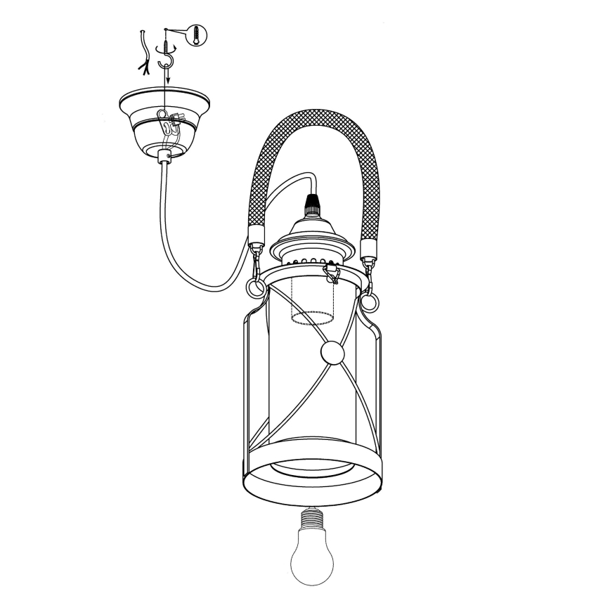 Eglo - Lampadario 1xE27/60W/230V