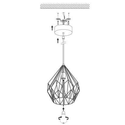 Eglo - Lampadario 1xE27/60W/230V