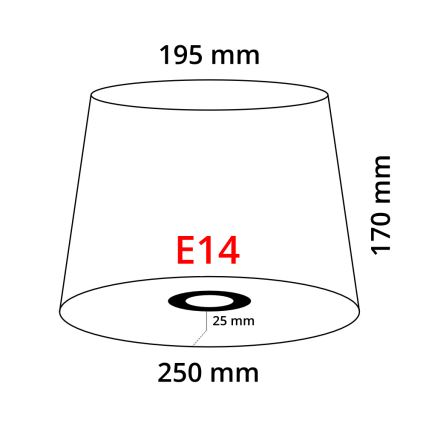 Eglo 49412 - Paralume VINTAGE bianco piegato E14 diametro 24,5 cm