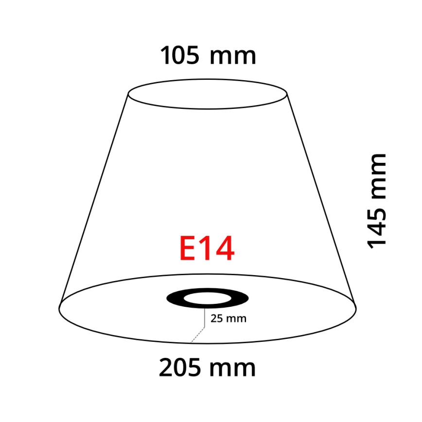 Eglo 49418 - Paralume per lampada da terra VINTAGE marrone E14 diametro 20,5 cm