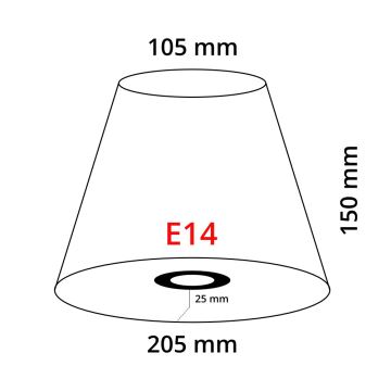 Eglo 49434 - Paralume VINTAGE rosa ricamato E14 diametro 20,5 cm