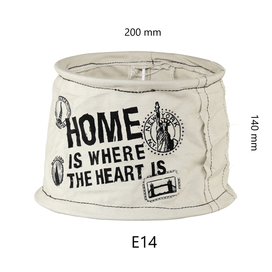 Eglo 49442 - Paralume VINTAGE a sacco home E14 Ø 20 cm