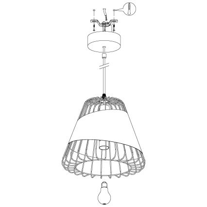 Eglo - Lampadario a sospensione con filo 1xE27/60W/230V