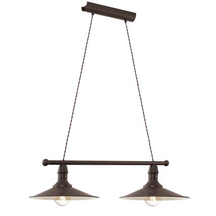 Eglo 49457 - Lampadario a sospensione con cavo STOCKBURY 2xE27/60W/230V