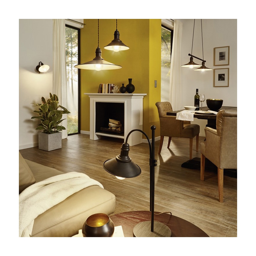 Eglo 49459 - Lampada da tavolo STOCKBURY 1xE27/60W/230V