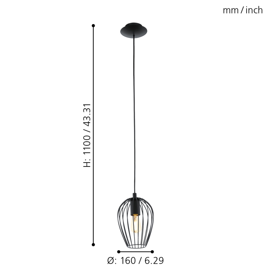 Eglo - Lampadario 1xE27/60W/230V