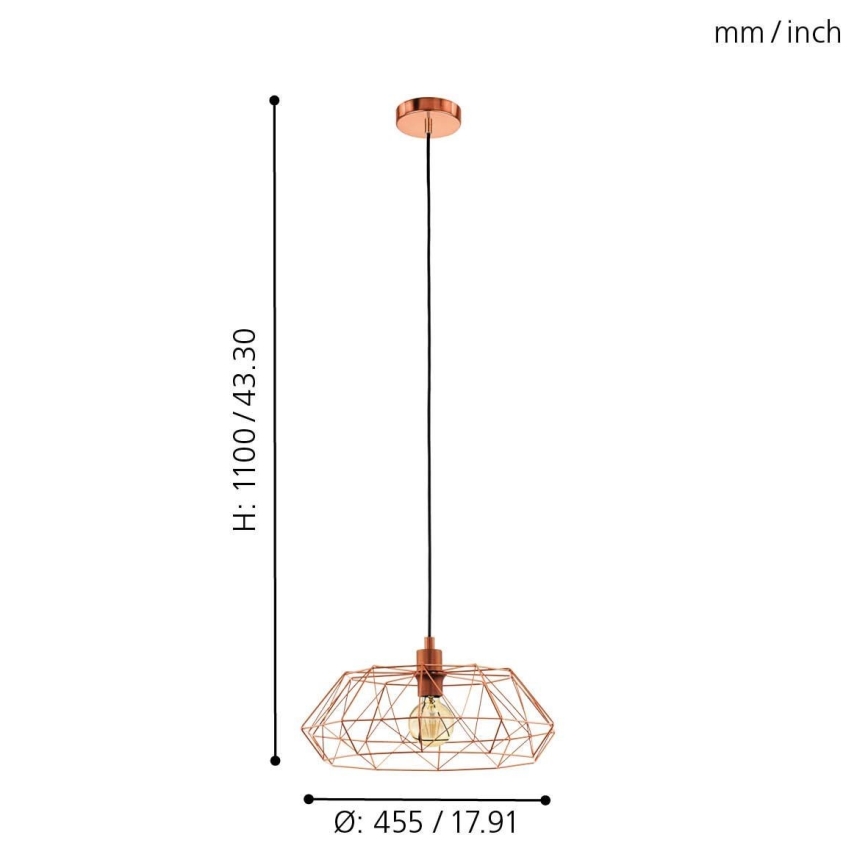 Eglo - Lampadario 1xE27/60W/230V