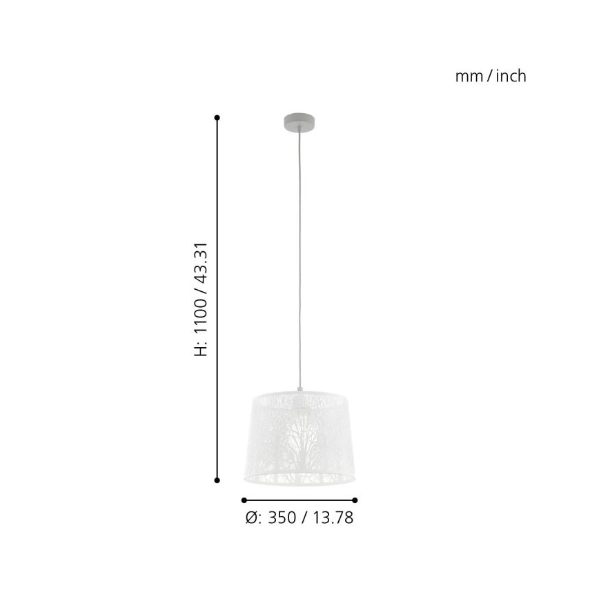Eglo - Lampadario a sospensione con filo 1xE27/60W/230V