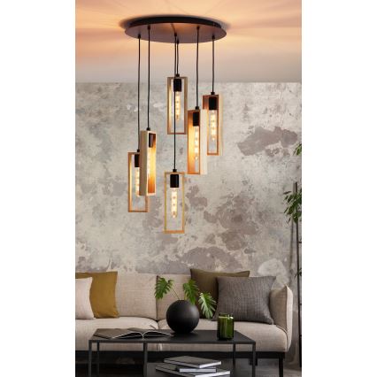 Eglo - Lampadario a sospensione con filo 6xE27/60W/230V