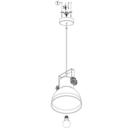 Eglo - Lampadario a sospensione con filo 1xE27/40W/230V