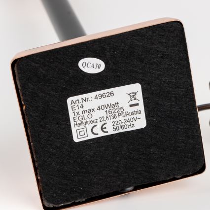 Eglo 49626 - Piede lampada TRUNGLE 1xE14/40W/230V