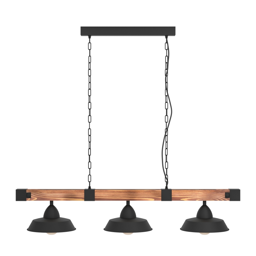 Eglo - Lampadario a sospensione con catena 3xE27/60W/230V