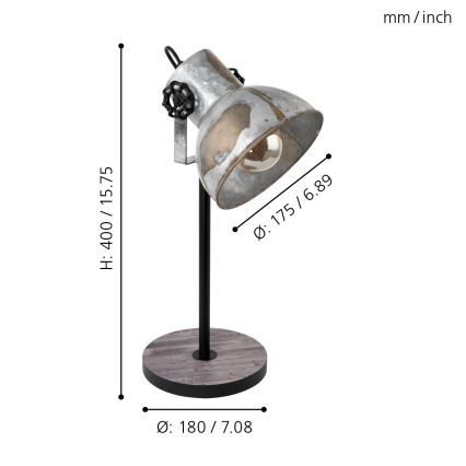 Eglo - Lampada da terra 1xE27/40W/230V