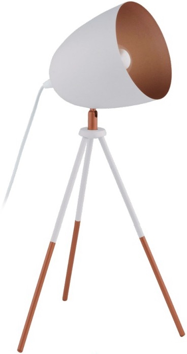 Eglo 49727 - Lampada da tavolo CHESTER 1xE27/60W/230V bianco/rame