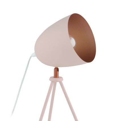 Eglo 49727 - Lampada da tavolo CHESTER 1xE27/60W/230V bianco/rame