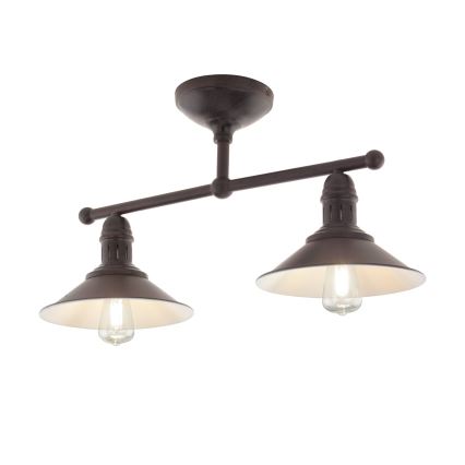 Eglo 49824 - Lampadario a sospensione con supporto rigido STOCKBURY 2xE27/60W