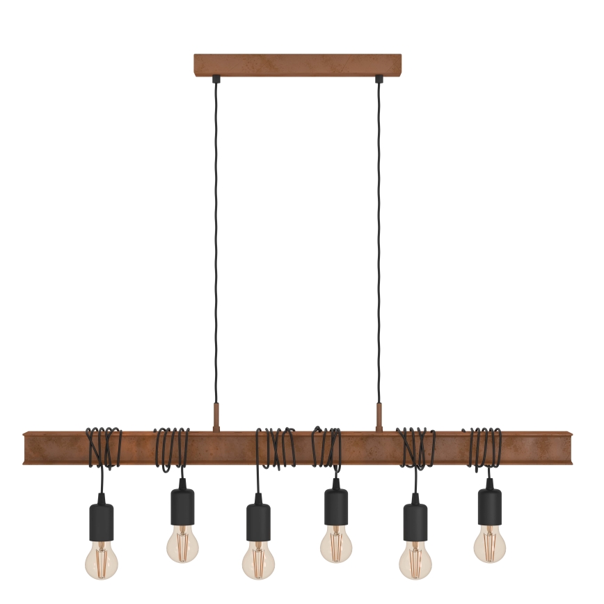 Eglo - Lampadario a sospensione con filo TOWNSHEND 6xE27/60W/230V