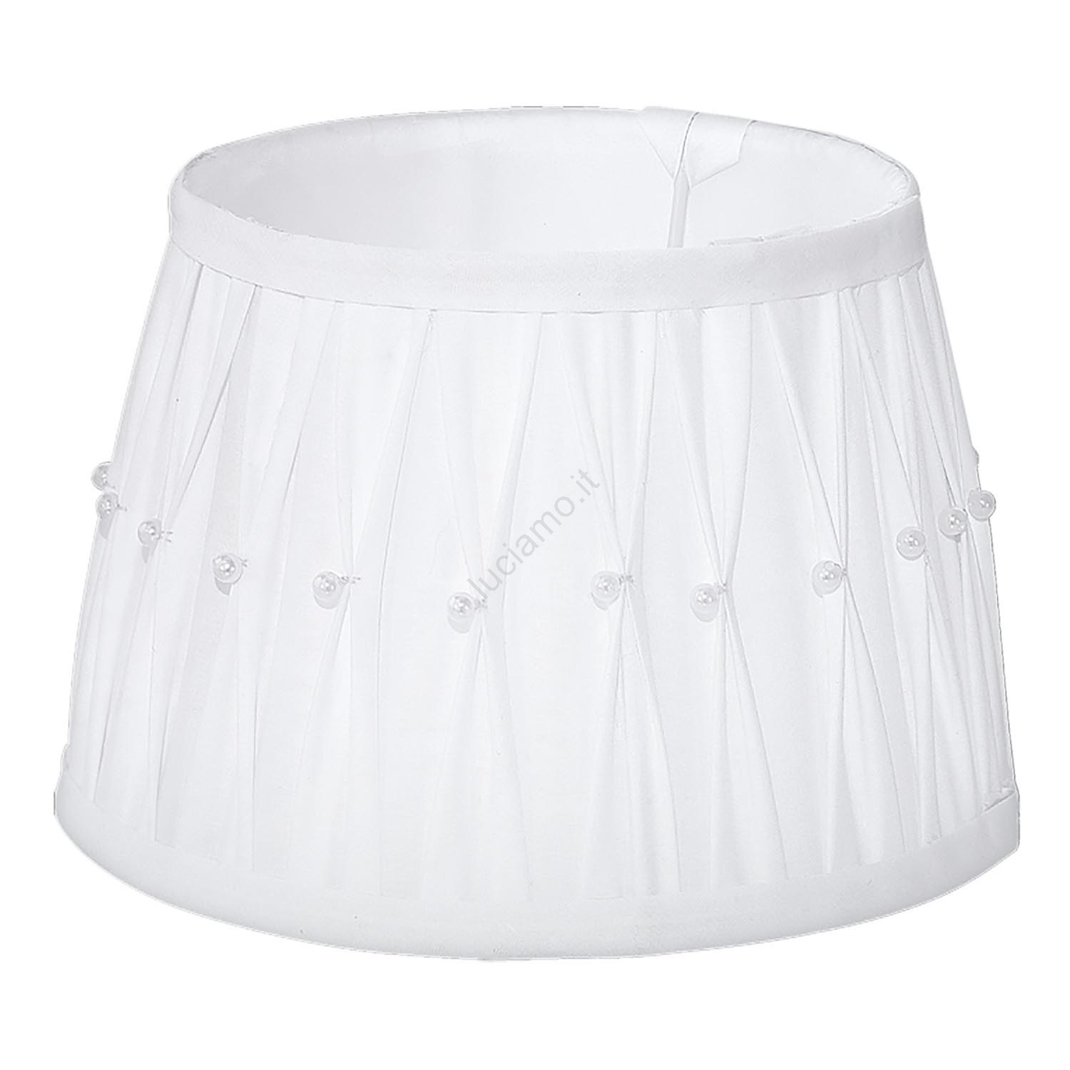Paralume Cono In Tessuto Cotone E PVC, Fatto A Mano Per Lampada Da Tavolo O Piantana, 20 Cm
