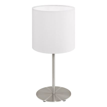 Eglo 54744 - Lampada da tavolo ANADIA 1xE14/40W/230V bianco/cromo opaco
