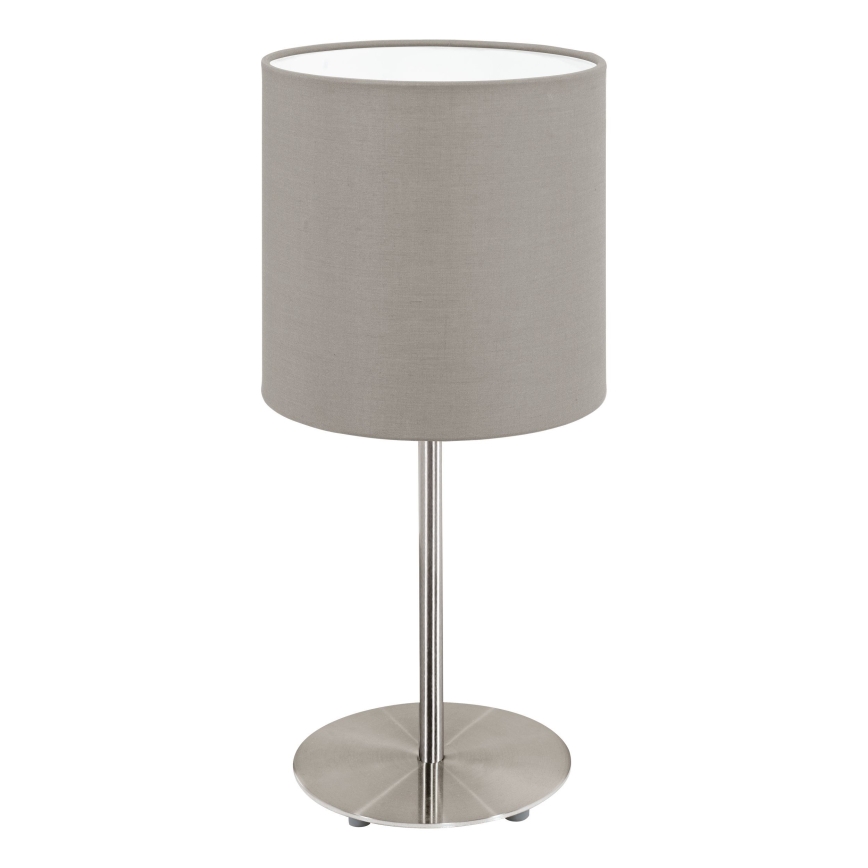 Eglo 54745 - Lampada da tavolo ANADIA 1xE14/40W/230V taupe/cromo opaco