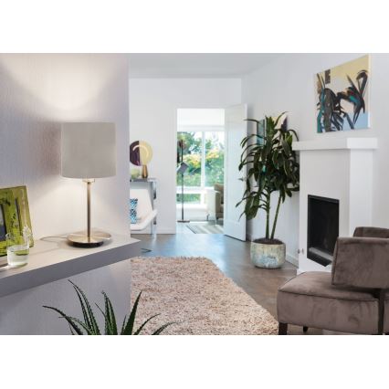 Eglo 54745 - Lampada da tavolo ANADIA 1xE14/40W/230V taupe/cromo opaco