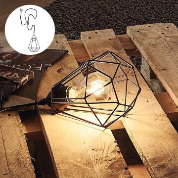 Eglo 54889 - LED Luce da tavolo con presa 1xE27/4W/230V 3000K nero