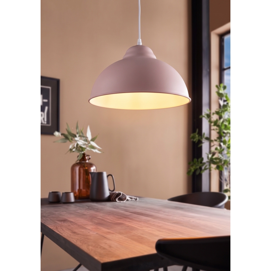 Eglo 54964 - Lampadario a sospensione con filo TRURO-P 1xE27/60W/230V rosa